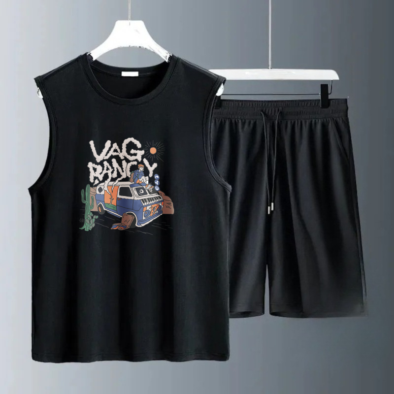 Summer Clothing Us - Set Tank Top Pria Musim Panas
