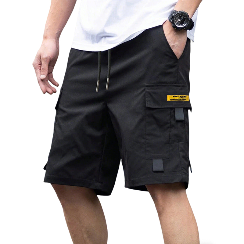 Summer Clothing Work - Celana Pendek Kargo Warna Polos Pria