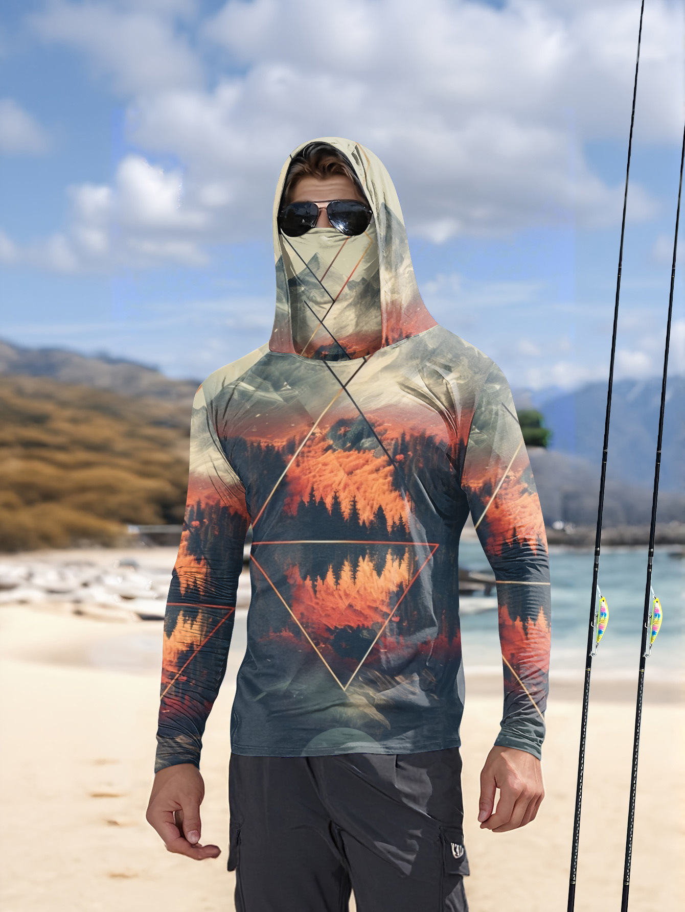 Summer Clothing Line - Hoodie Pancing Pria untuk Aktivitas Luar