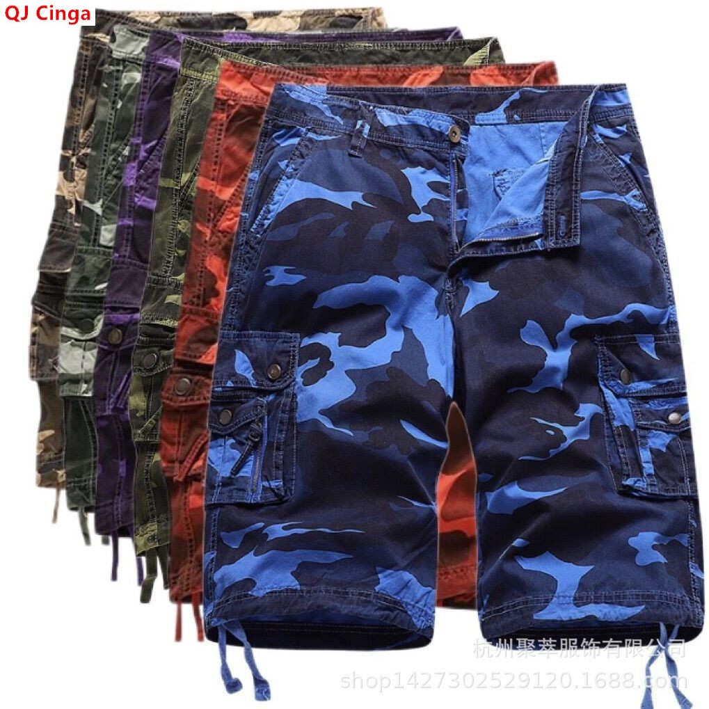 Summer Clothing Work - Celana Pendek Kerja Setengah Lutut Kamuflase