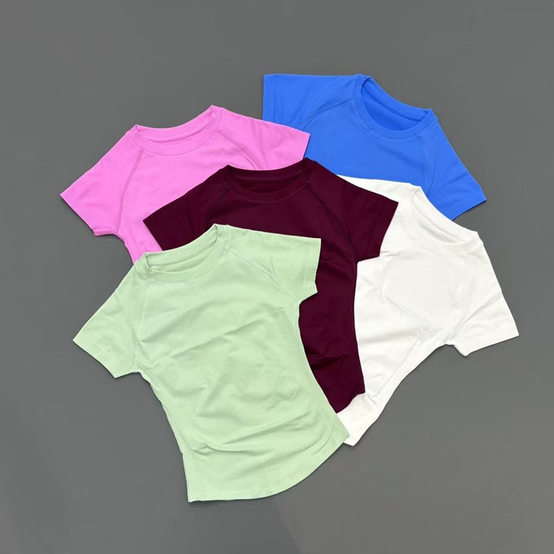 Summer Yoga Clothing - Atasan Yoga Tanpa Jahitan Lengan Pendek