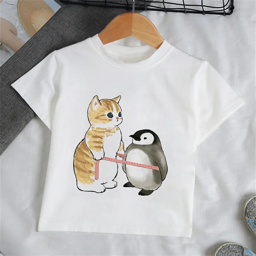 Summer Clothing Baby - Baju Anak Perempuan Kaos Kartun Kucing