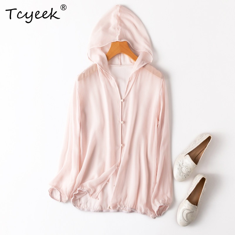 Summer Clothing Us - Tcyeek Atasan Wanita Sutra Murbei Asli