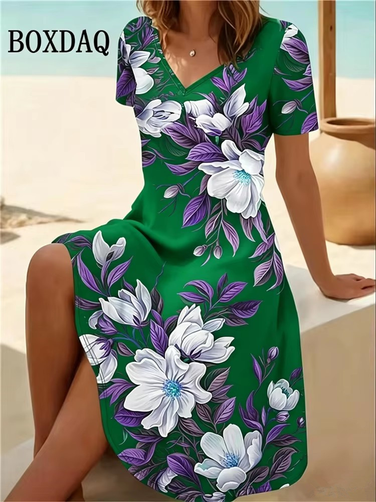 Summer Upf Clothing - Gaun Wanita Ukuran Besar 6XL Gaun