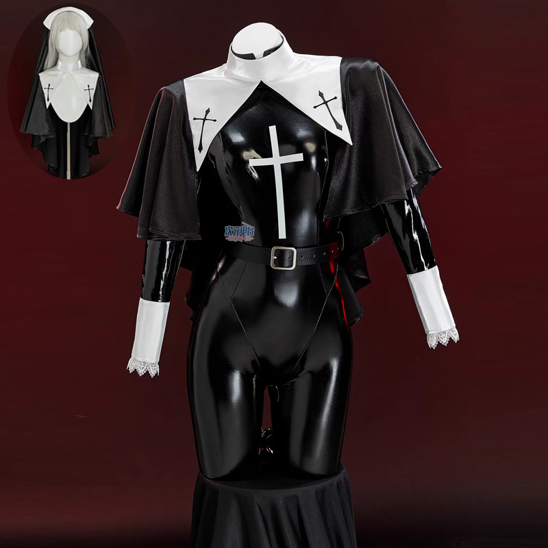 Romper Playsuit Women - Kostum Cosplay Biarawati Wanita Seksi Jumpsuit