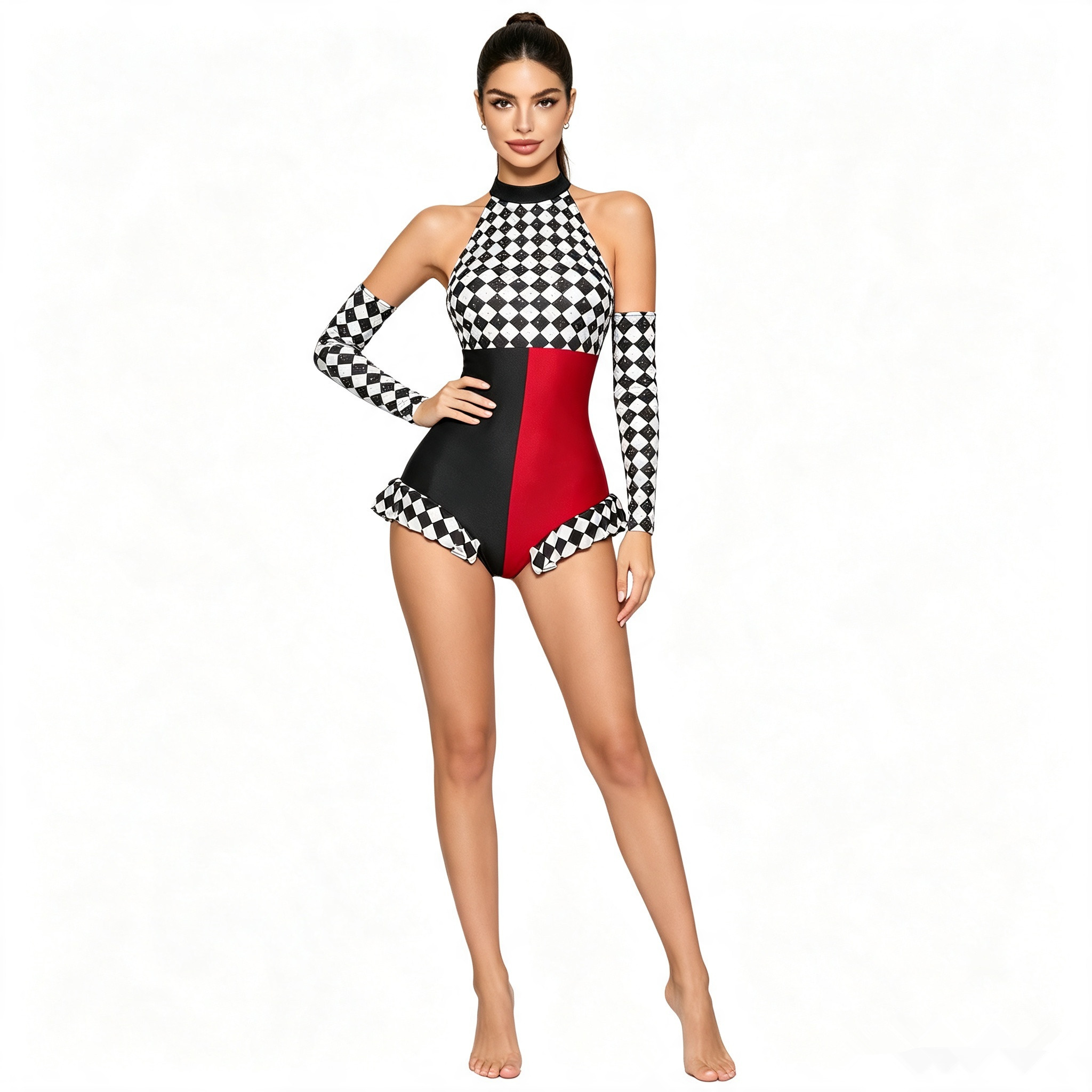 Halter Neck Top - Kostum Cosplay Badut Sirkus Karnaval Halloween