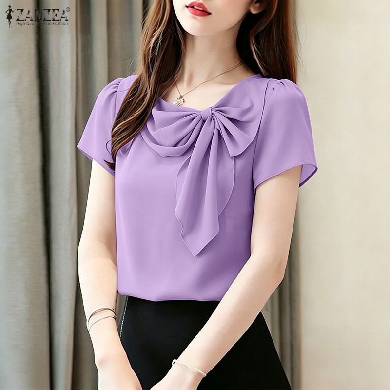 Summer Clothing Work - Blus Musim Panas 2026 ZANZEA Atasan