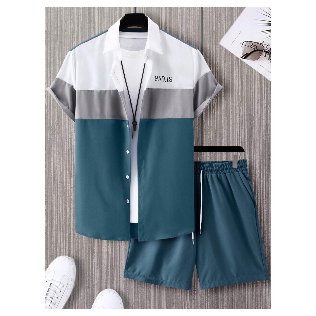 Summer Clothing Line - Setelan Fashion Pria Warna Biru Dan