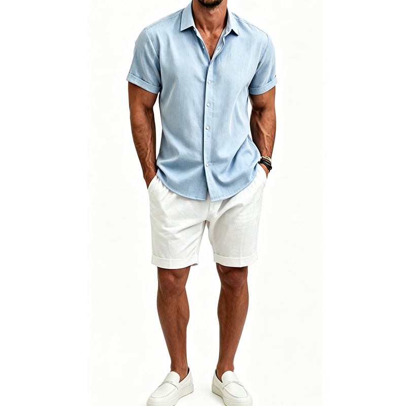 Summer Clothing Line - Setelan Kemeja dan Celana Pendek Pria