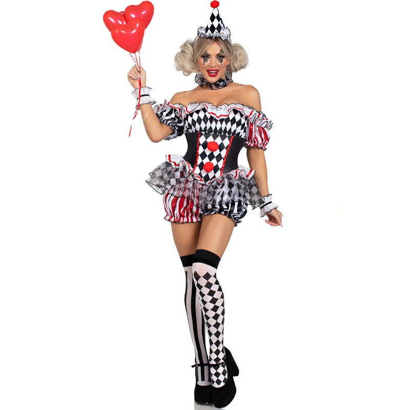 Romper Playsuit Women - Kostum Cosplay Badut Wanita Pakaian Pertunjukan