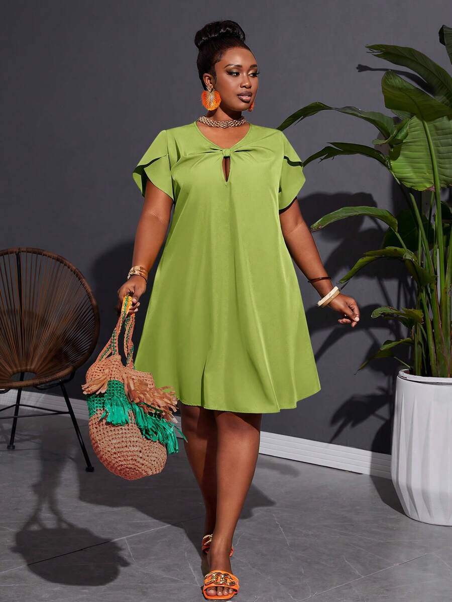 Summer Upf Clothing - Gaun Slaydiva Plus Ukuran Besar Warna
