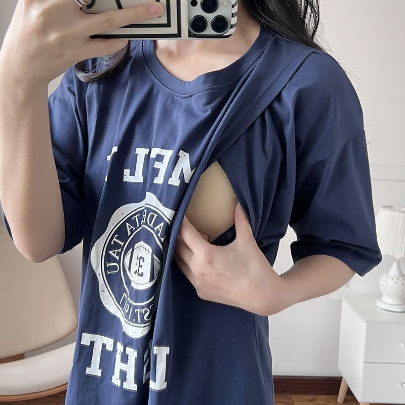 Gaun Menyusui Ibu Hamil Kaus P - Summer Clothing Us ulasan dan harga
