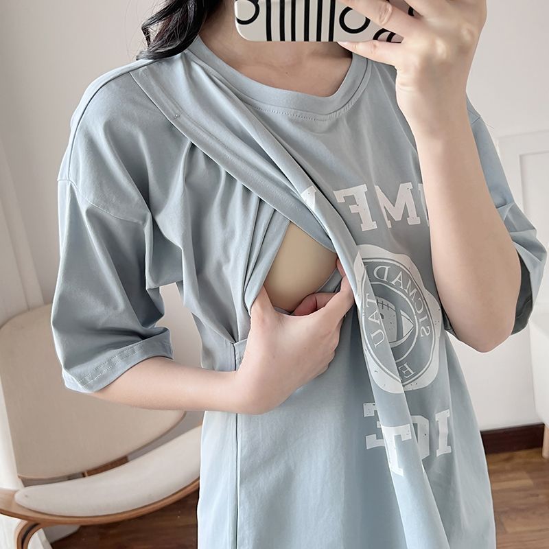 Gaun Menyusui Ibu Hamil Kaus P - Summer Clothing Us ulasan dan harga