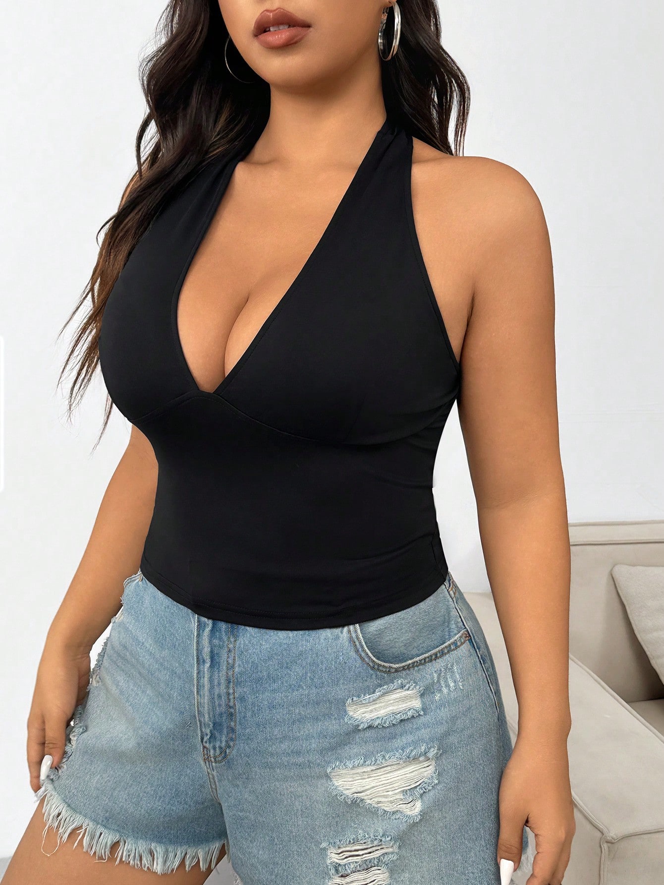 Atasan Halter Vest Wanita Ukur - Halter Neck Top ulasan dan harga