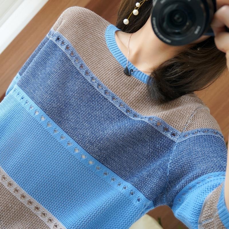 Sweter Wanita Lengan 3/4 Mode  - Summer Clothing Yarn ulasan dan harga