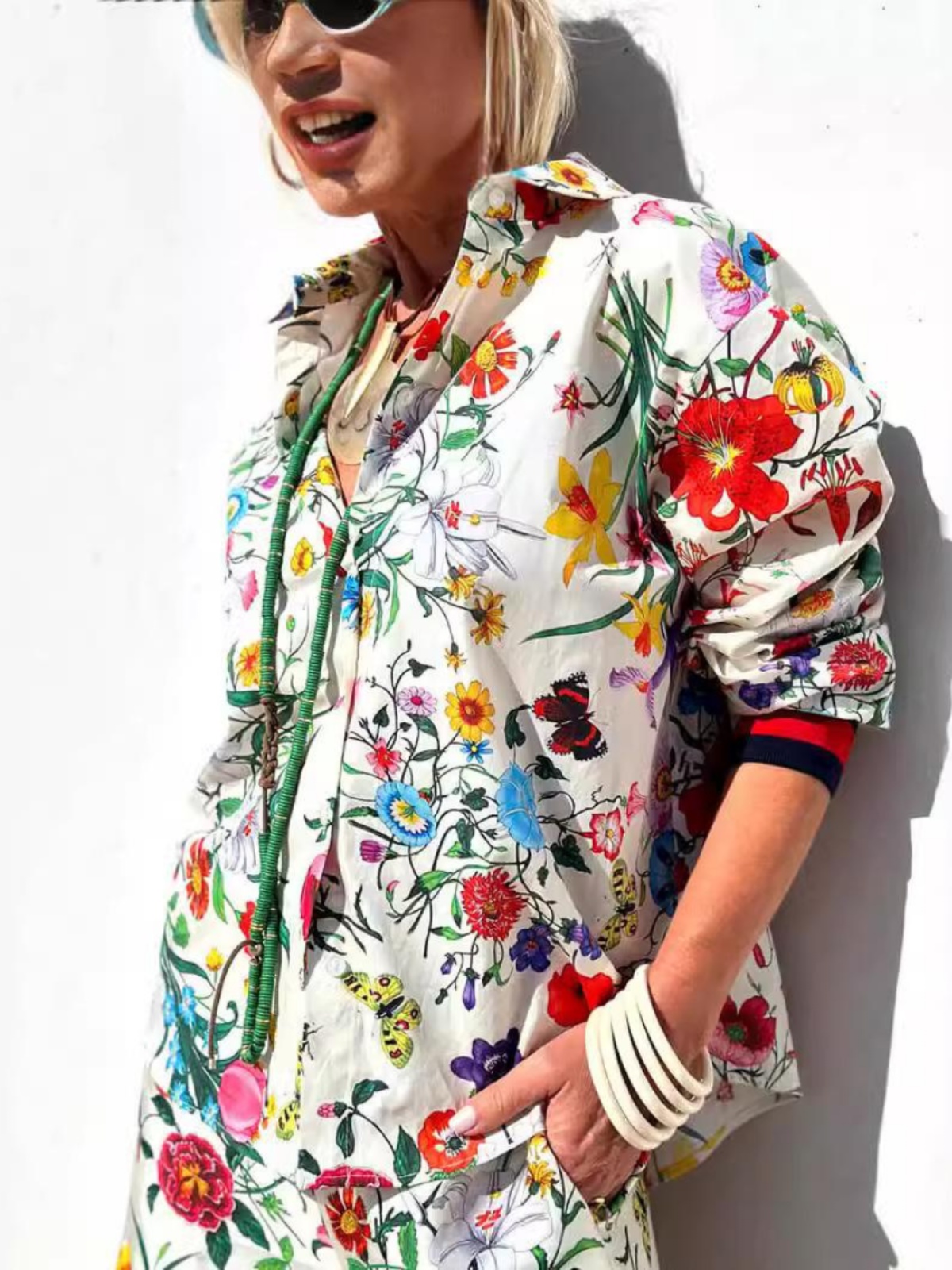 Setelan Kasual Modis Bermotif  - Summer Clothing Work ulasan dan harga