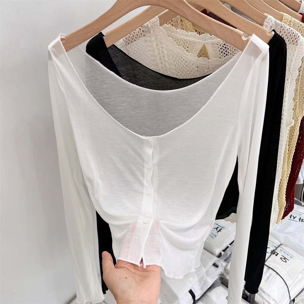 Pakaian Putih 2026 Kardigan Mu - Summer Clothing Yarn ulasan dan harga