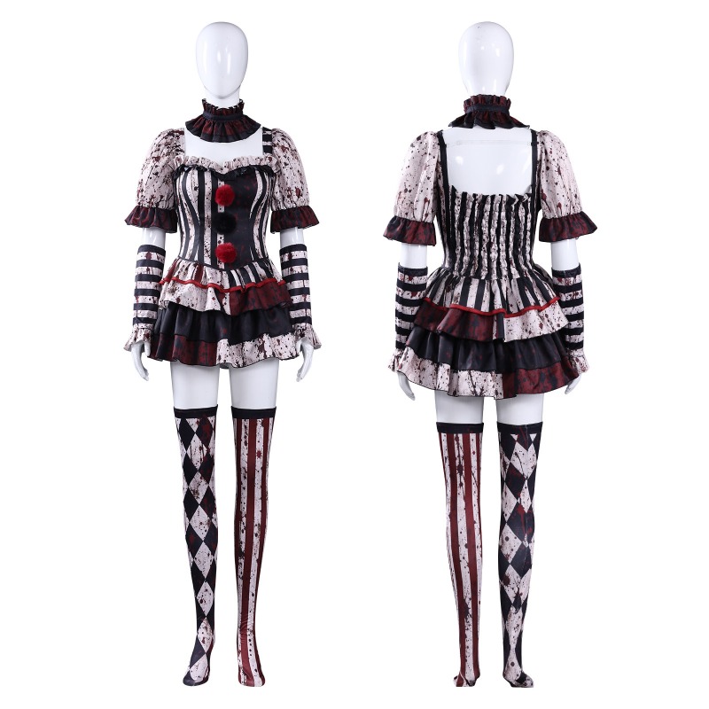 Kostum Cosplay Badut Wanita, G - Romper Playsuit Women ulasan dan harga