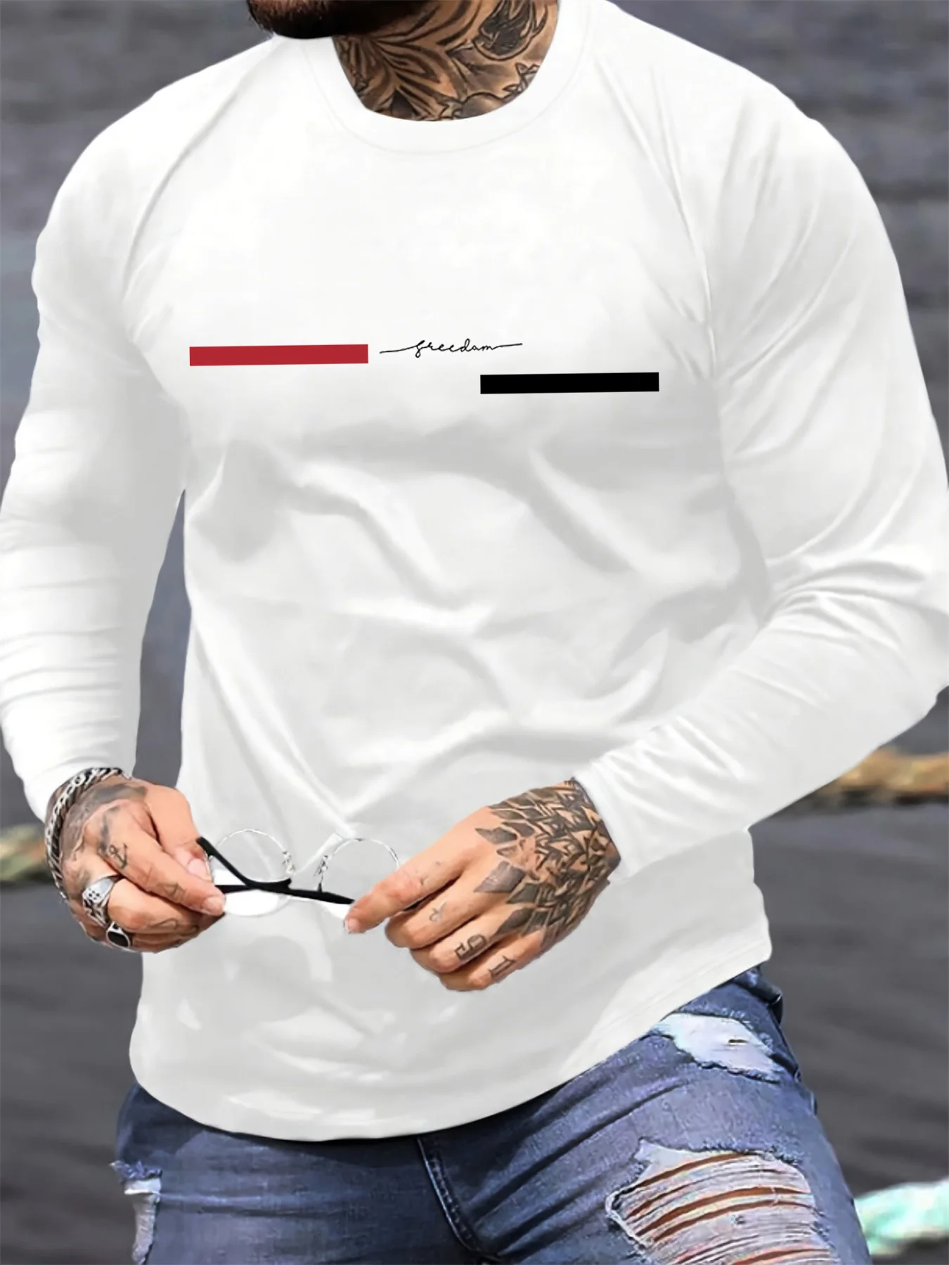 Kaos pria lengan panjang berwa - Summer Clothing Line ulasan dan harga