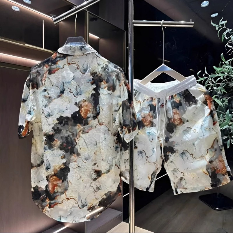 Setelan Kasual Trendi Pria Ter - Summer Clothing Line ulasan dan harga