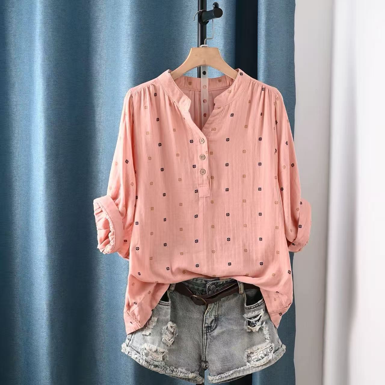 Blus Wanita 2026, Kemeja & Blu - Summer Clothing Yarn ulasan dan harga