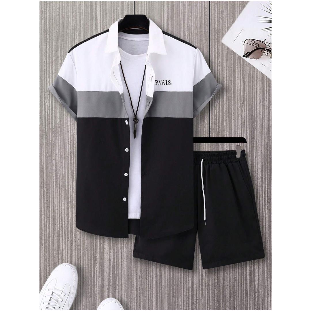Setelan Fashion Pria Warna Bir - Summer Clothing Line ulasan dan harga