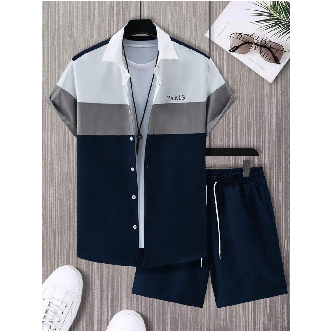 Setelan Fashion Pria Warna Bir - Summer Clothing Line ulasan dan harga