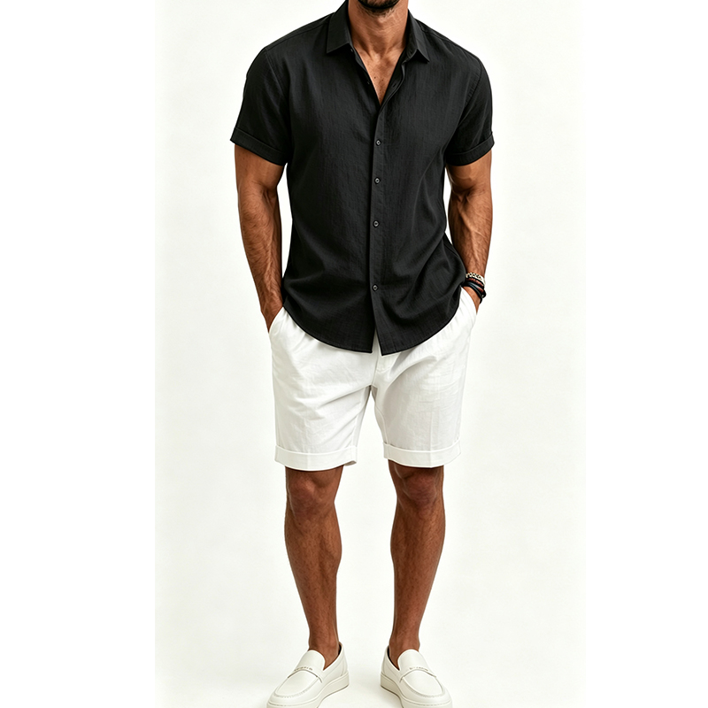 Setelan Kemeja dan Celana Pend - Summer Clothing Line ulasan dan harga
