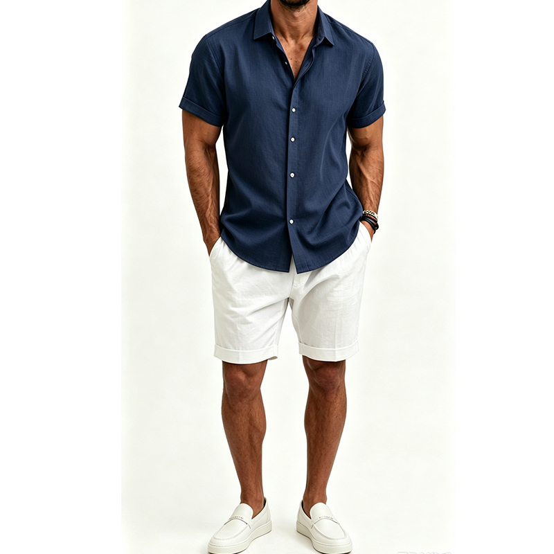 Setelan Kemeja dan Celana Pend - Summer Clothing Line ulasan dan harga