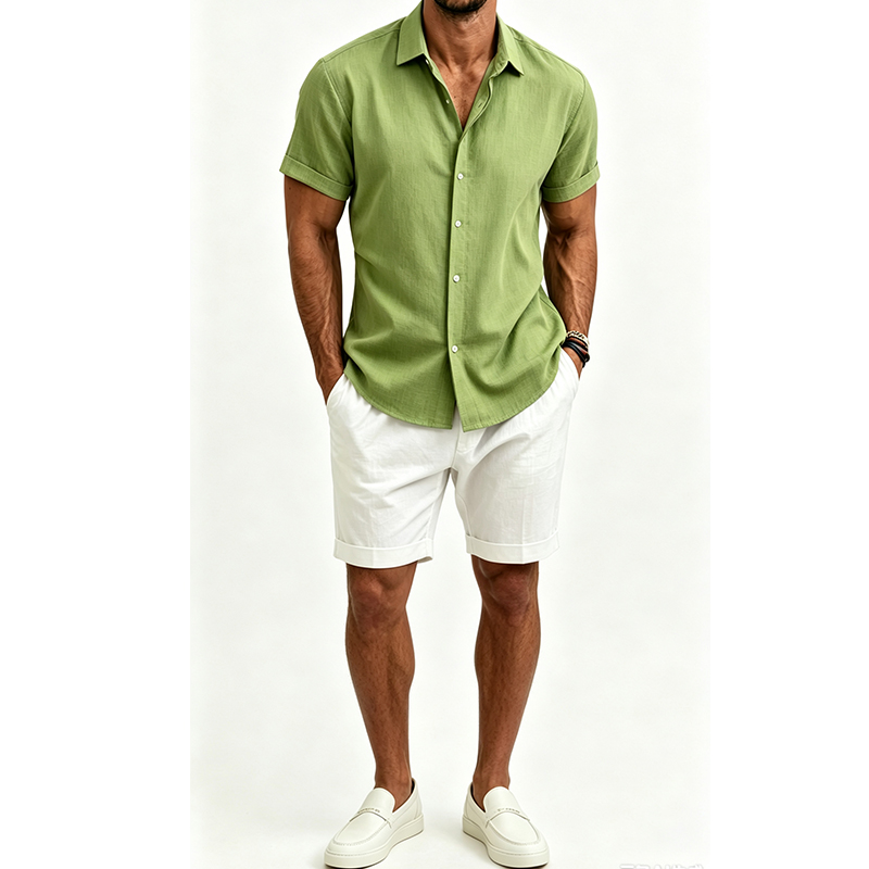 Setelan Kemeja dan Celana Pend - Summer Clothing Line ulasan dan harga