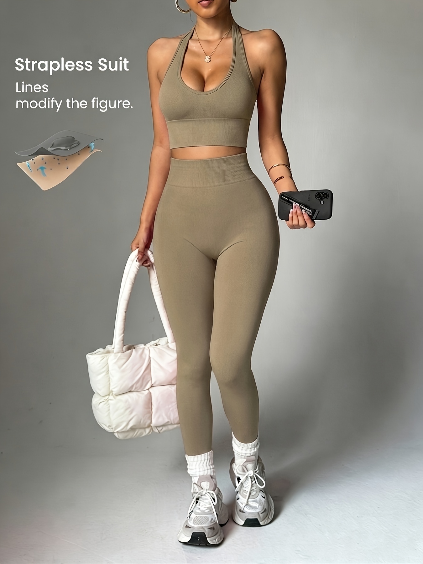 Set Pakaian Olahraga Wanita Se - Halter Neck Top ulasan dan harga